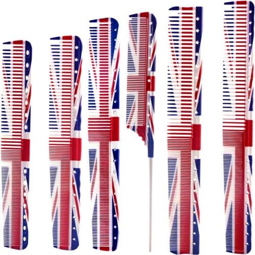 Professional Hair Cutting Comb Anti-static Pick Comb Frosted Handle Design Hair Comb Salon Rat Tail Comb Styling Tools