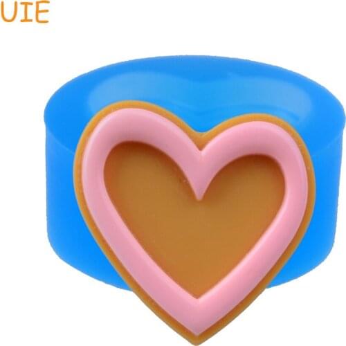 QYL395U 23.1mm LOVE Letter O Silicone Mold - Heart Cookie Mold - Sugarcraft, Fondant, Jewelry, Gum Paste, Chocolate, Resin Clay