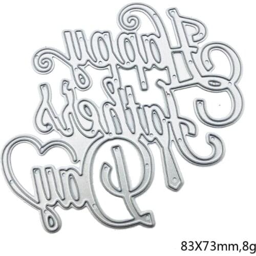 Happy Fathers Day Metal Cutting Dies Stencil Scrapbooking DIY Album Stamp Paper Card Mold Embossing Decoration Craft