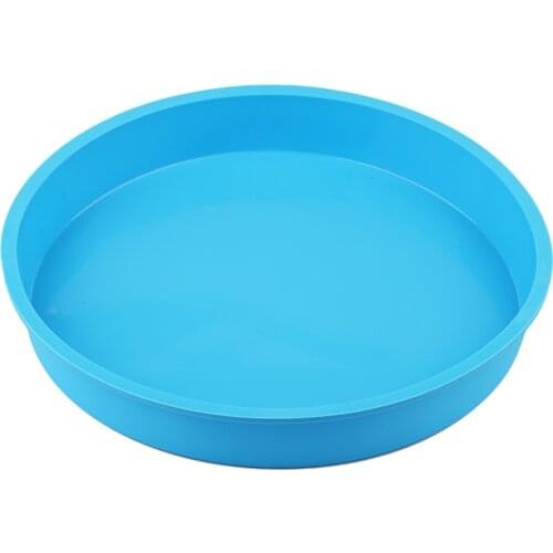 Silicone cake Round Pan 10inch Silicone Cake Mold Oven Baking Tools Chiffon Cake Pizza Pan Bakeware (Colors Random)
