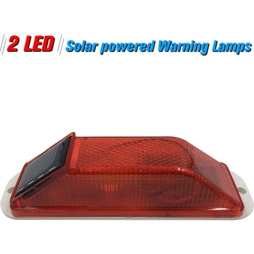 Solar Warning Light Sensitive Strobe Flash Warning LED Caution Lamp Mounted Outdoor on Balusters of Driveways