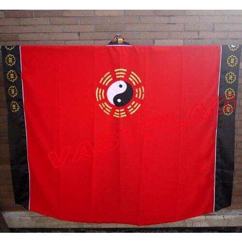 UNISEX tai chi bagua garments Taoism cassock The abbot litres a puja uniforms clothing taoist gownmartial arts robessuits red
