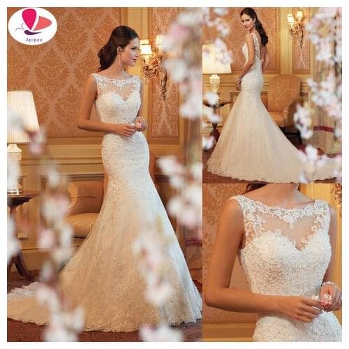 Formal Dresses 2021 Ever Pretty New Mermaid O Neck Sleeveless Lace Appliques Tulle Long Party Gowns Robe Soiree Sexy