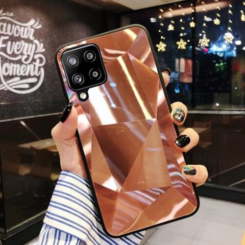 Mirror Back Cover Case For Samsung Galaxy A32 A42 A52 A72 A12 M21 A31 A21S A51 A71 A30 A30S A50 S20 FE S21 Plus Note 20 Ultra