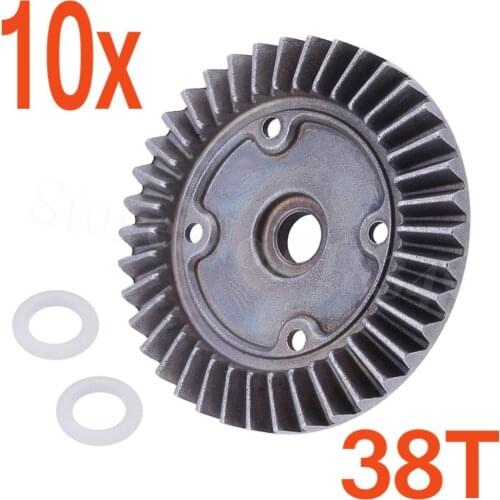 10pcs Diff Crown Gear 38T and Sealing For 1:10 Himoto E10 E10XT E10XTL E10MT E10MTL E10XB E10XBL Truck Truggy Buggy Parts 31008