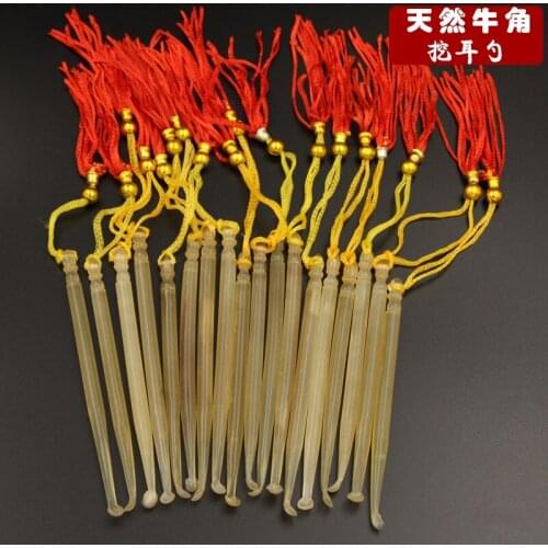 10pcs Natural buffalo horns earpicks health care ear massage ear scoop