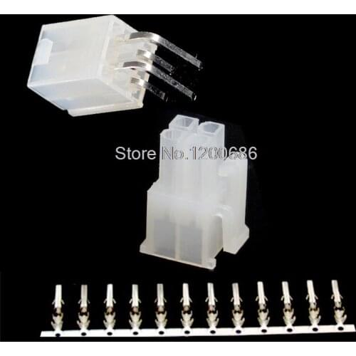 2*2PIN 4PIN Kit Pitch 4.2MM Curved Solid Needle 90 degree 5557 Double Row connector