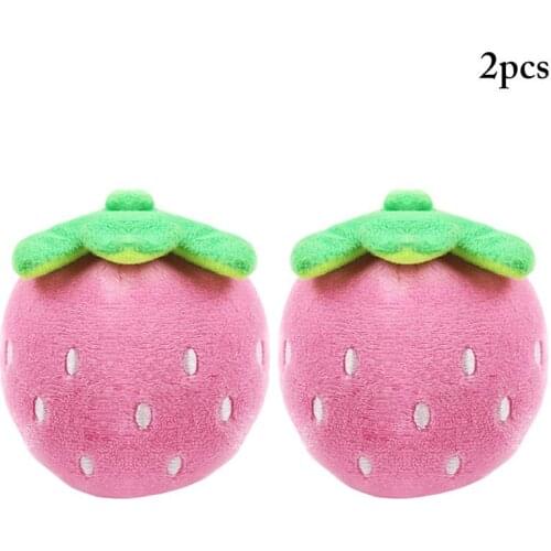 2PCS Pet Strawberry Animals Cartoon Dog Toys Stuffed Squeaking Pet Toy Cute Plush For Dogs Cat Chew Squeaky Toyигрушки для кошек