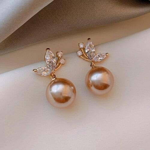 2021 New Arrival Fashion Earrings Drop Earrings Classic Round Women Dangle Earrings Elegant Female Simple Jewelry