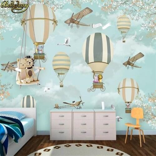 Beibehang custom 3d wallpaper for Childrens room photo Cartoon animal world map wall mural photo wall paper Home Decoration