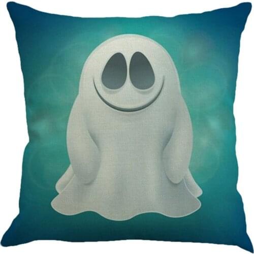 4 Patterns Funny Ghost Halloween Pillowcase Back Bolster Cover Pillowslip Home Decorative Pillow Cover 45*45cm