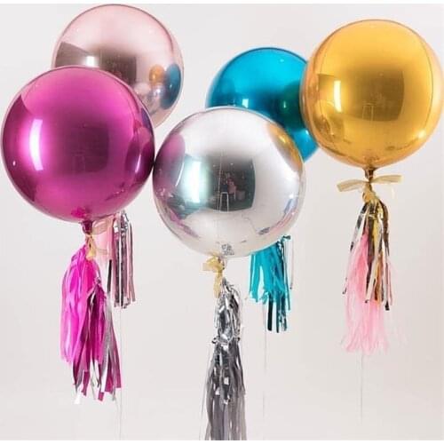5pcs/Lot 22 Inch 4D Round Aluminum Foil Balloons DIY Wedding Decoration Happy Birthday Baby Shower Party Decor Ballon Supplies