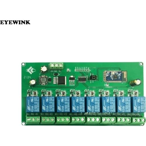 5V/7-28V power supply 8 channel Bluetooth relay module Internet of things smart home phone app remote control switch