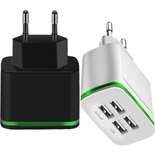 4 USB Quick Charger 5V 2A for EU US Plug Mobile Phone Fast chargers charging