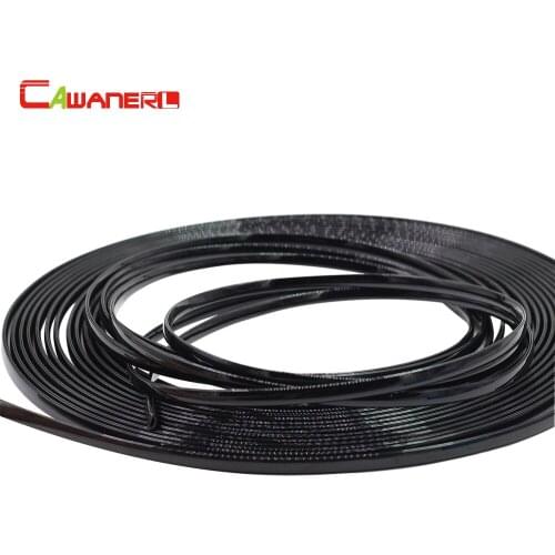 Cawanerl 1 Piece 300CM Car Air Conditioner Outlet Vent Door Bumper Grille Chrome Black Trim Decoration Strip Sticker Car-Styling