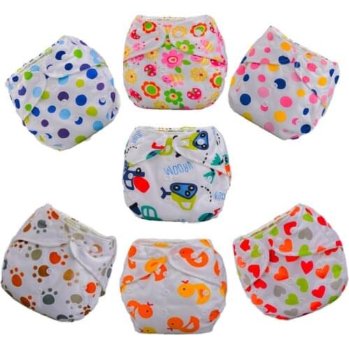 Kids Diapers Nappies Training Pants Grid Cotton Cloth Diaper Adjustable Washable Reusable Baby Fraldas Newborn Underwear Panties