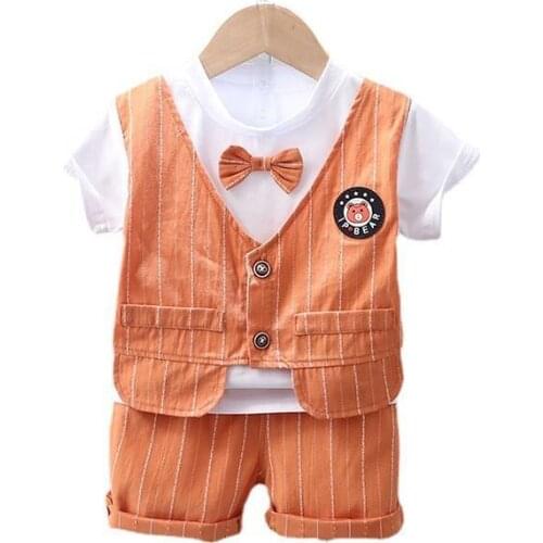 Kids Fashion Clothing Suit New Children Boys Girls Cotton T-Shirt Shorts 2Pcs/Sets Toddler Casual Costume Outfits Kid Tracksuits