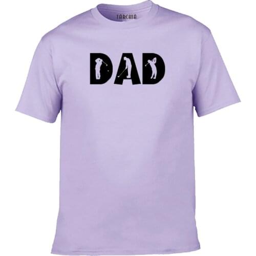 TARCHIA Summer Men T Shirt Casual Cotton T-Shirt Men Short Sleeve Slim Fit O-Neck Tees DAD Letter Printed Male Camisa Masculinas
