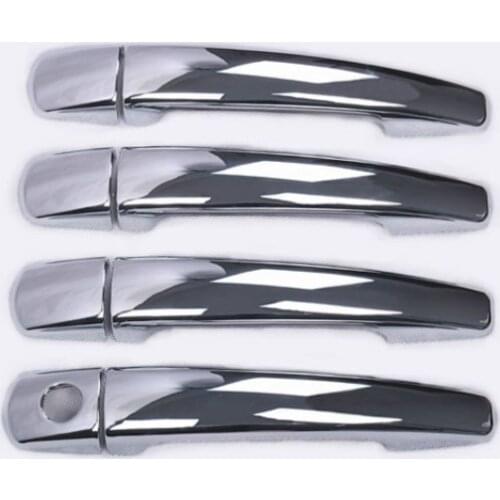 CHROME EXTERIOR SIDE DOOR HANDLE COVERS TRIM SET FOR FIAT SCUDO 2007-2017 MOLDING CAPS