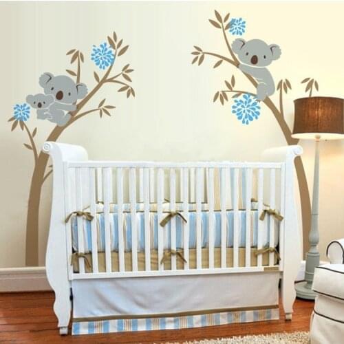 Koala Bear Vinyl Wall Stickers Tree Sticker For Baby Nursery Room Decoration Decor Living Room Baby Kids Bedroom Poster D647C