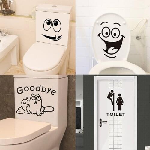 3D Creative WC Toilet Entrance Sign Door Stickers For Public Place Home Decoration Creative Pattern Wall Decals Diy Funny Mural