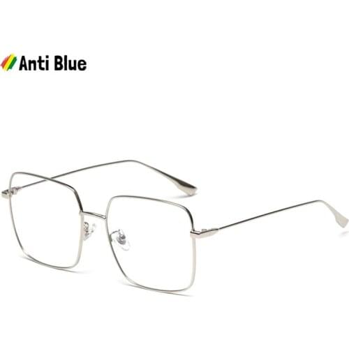 JackJad 2021 Top Stylish Women Square Metal Style Anti Blue Plain Glasses Fashion Brand Design Eyewear Frame Eyeglasses S31134
