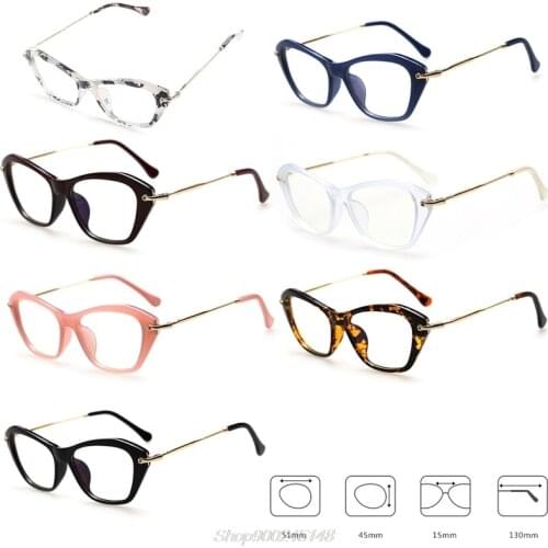 Women Retro Sexy Eyeglasses Frame Fashion Cat Eye Clear Lens ladies Eye Glasses Au17 20 Dropship