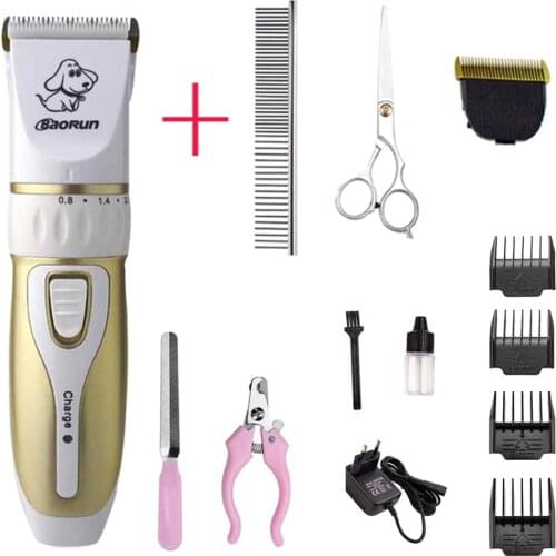 Professional Low-Noise Safe 8W High Power Rechargeable Electric Hair Trimmer Cat Dog Pet Hair Shaver Clipper Cutting