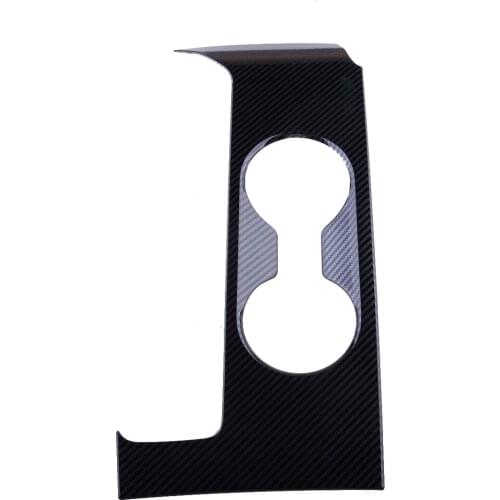 Cup Holder Frame Cover Trim fit for Nissan Altima 2019 2020 Carbon Fiber Style Stainless Steel