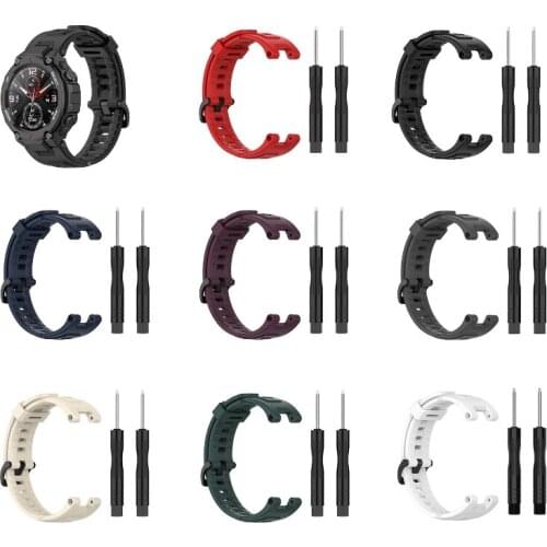 Strap Silicone Bracelet For -amazfit T-rex Trex Pro Trex ProSmart Watch Replacement Wristband Watchband Accessories