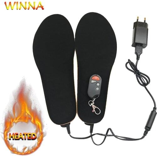 Electrically Heated Insoles with Remote Control Battery Powered for Women Shoes Winter Ski Ridding Camping Pads Size EUR 35-46