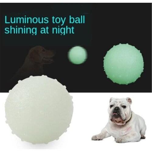 Dog Luminous Ball Durable Rubber Bite Resistant Squeeze Pet Toys Seal Anti-stress Fluorescence Dogs Puppy Interactive Supplies