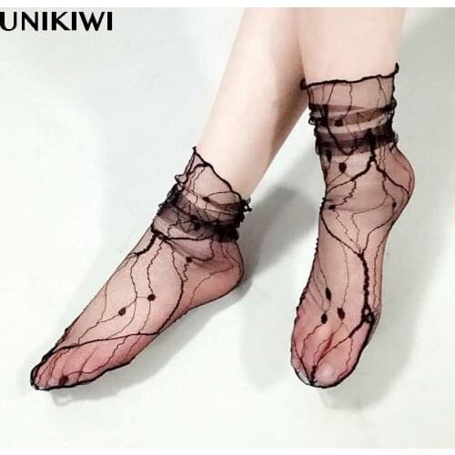 UNIKIWI Women's Fishnet Socks