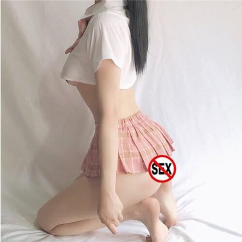 Japanese Style Women Sexy Schoolgirl Cosplay Cheerleader Plaid Nightclub Party Super Mini Pleated Cute Short Mini Erotic Skirts
