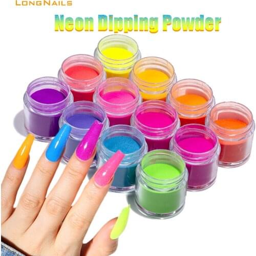 1pcs Fluorescent Neon Nails Pigment Powder Fluorescence Dipping Powder Extension Nail Tips Powder Carving Acrylic Glitter Powder