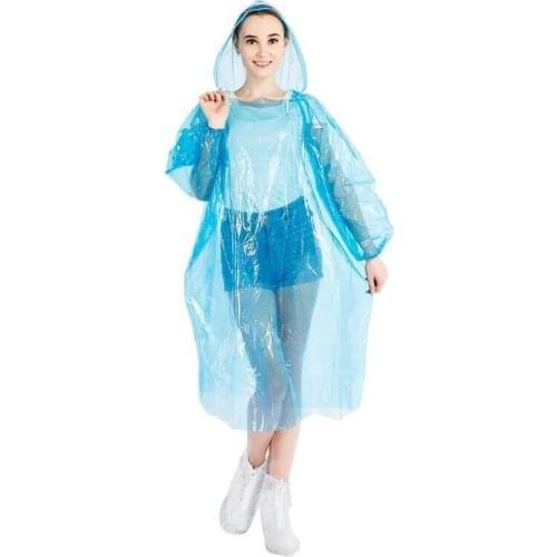 10pcs Set One-time Rain Coat Suit Waterproof Portable Outdoor Long Men Women Boys Girls Raincoat Transparent