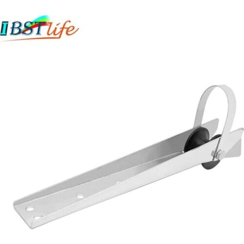 390mm marine grade stainless steel 316 boat Bow Anchor Roller Bracket yacht Lift Roller With Rubber wheel for Fixed anchor