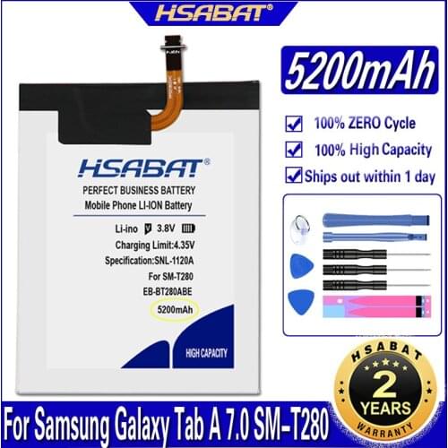 HSABAT EB-BT280ABE 5200mAh Battery for Samsung Galaxy Tab A 7.0 SM-T280 T280 T285 Batteries