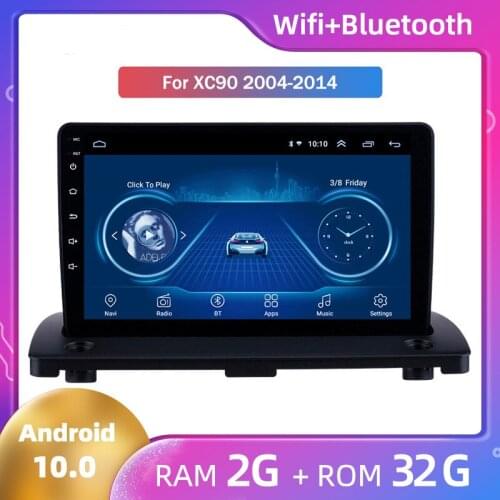 Android 10 Quad Core ROM 32GB for Volvo XC90 2004 2005 2006 2007 2008 2009 2010 2011 2012 2013 2014 large-screen car navigation