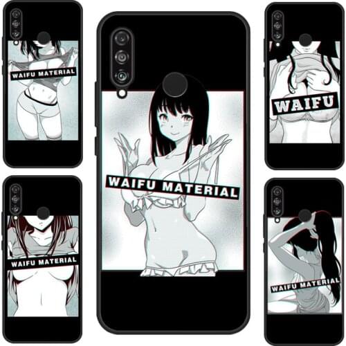 Sugoi Senpai waifu Anime Girl For Huawei P20 Lite P30 P40 Pro P Smart 2019 2021 Nova 5T Case For Honor 10i 20 8A 8X 9X