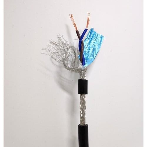 Free shipping 10M Copper 0.15 0.2 0.3 0.5 0.75 1 1.5 square 2 core Twisted RVSP Shielded Cable for 485 communication signal