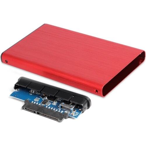 External HDD SSD Enclosure Tool Free 2.5 Hard Drive Case SATA III II I to USB3.0 HDD Case with USB Cable Pouch New