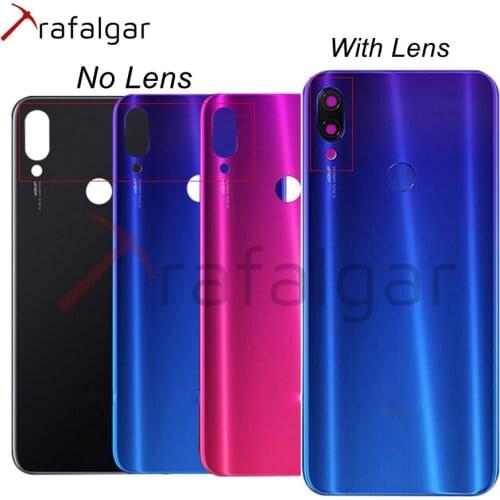 For Xiaomi Redmi Note 7 Battery Cover Back Glass Panel Note7 Rear Housing Door Case Replace For Redmi Note 7 Pro Battery Cover