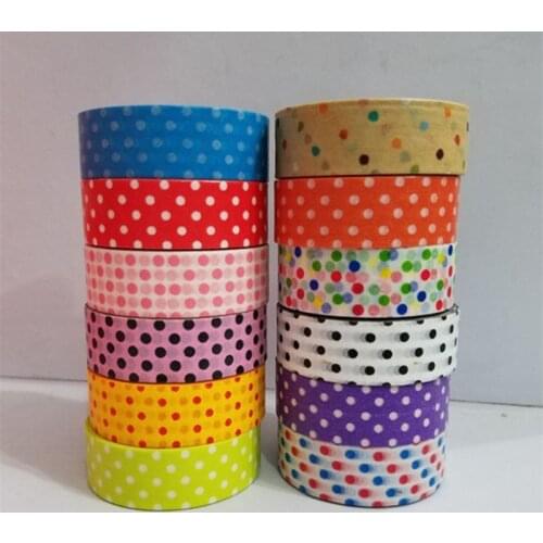 15mm X 10m Simple dots Decorative Adhesive Tape Masking Washi Tape DIY Scrapbooking Sticker Label School Office Supply