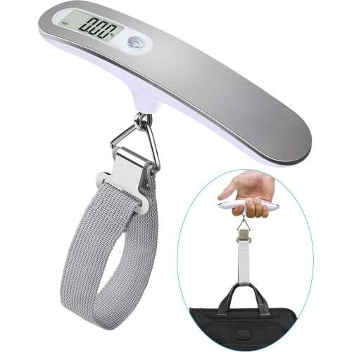 HOT Digital Hanging Luggage Scale Stainless Steel Weigher 50KG for Travel Suitcase Bag NDS