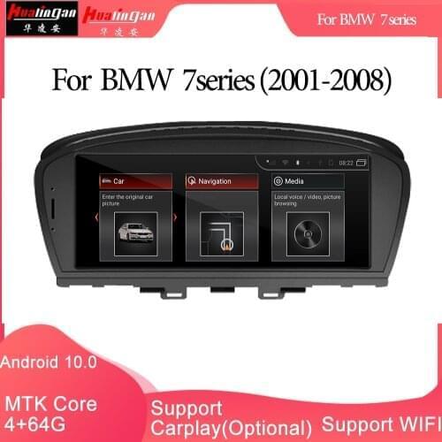 Hualingan For BMW 7 series，CCC with AUX, 8.8 inch Android car multimedia system MTK Core 4G internet 64G storage WIFI Carplay