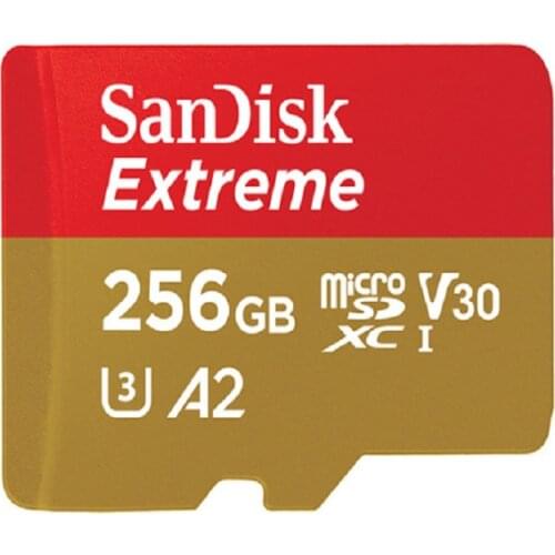 SanDisk Extreme Micro SD TF Card A2 256GB U3 V30 160MB/S Class10 Flash Memory Card