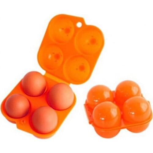 80%HOTEgg Box Portable Non-slip PP 4 Compartments Egg Storage Container for Outdoor Camping