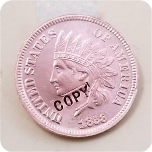 COPY REPLICA USA 1858 Indian Head Cent Patterns COPY COIN