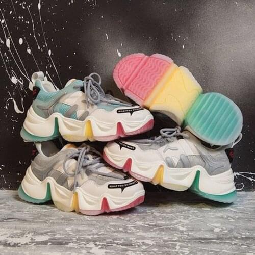 Dad Sneakers Women Casual Flats Platform Tenis Feminino Breathable Soft Woman Sneakers Chunky Shoes Zapatillas Mujer